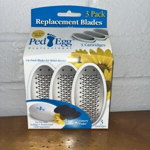 Ped Egg Refill 3 pack Replacement Blades & Emery Pads Foot File Cartridges NEW